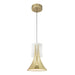 Floe LED Pendant Metallic Brass/Clear Crystal-Mini Pendants-Kuzco Lighting-Lighting Design Store