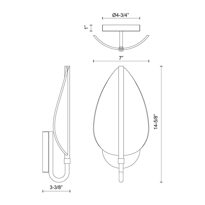 Flora LED Bathroom Fixture Natural Brass-Sconces-Alora-Lighting Design Store