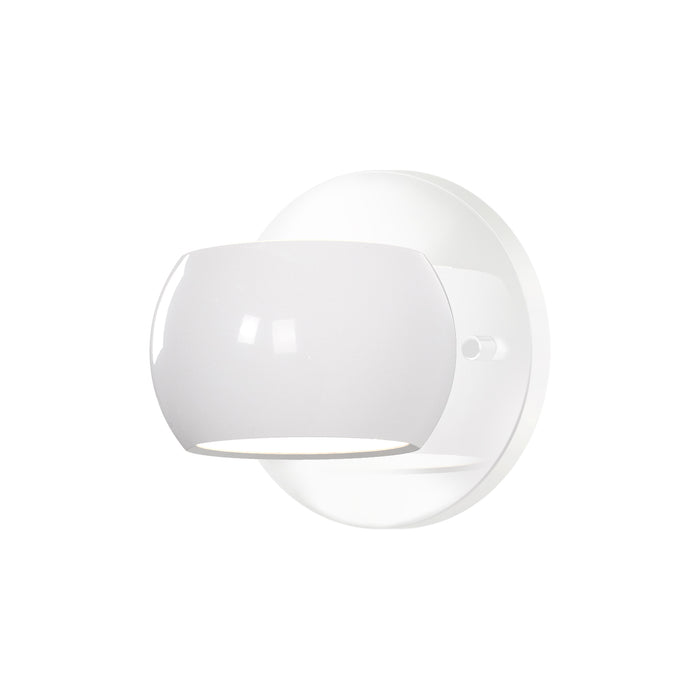 Flux LED Wall Sconce Gloss White-Sconces-Kuzco Lighting-Lighting Design Store