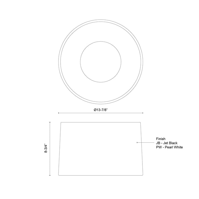 Etta LED Flush Mount Pearl White-Flush Mounts-Kuzco Lighting-Lighting Design Store