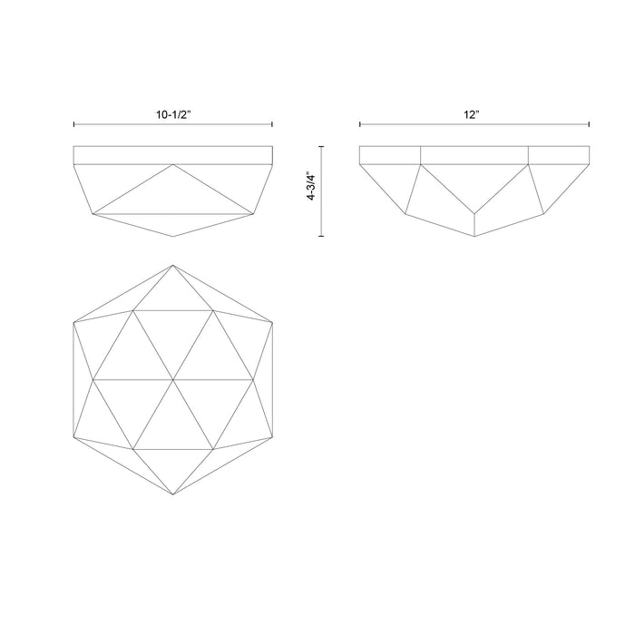 Krysta Two Light Flush Mount Brushed Gold/Opal Glass-Flush Mounts-Alora-Lighting Design Store