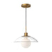 Francesca One Light Pendant Aged Gold/Clear Glass-Pendants-Alora-Lighting Design Store