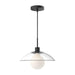 Francesca One Light Pendant Clear Glass/Matte Black-Pendants-Alora-Lighting Design Store
