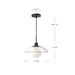 Francesca One Light Pendant Clear Glass/Matte Black-Pendants-Alora-Lighting Design Store