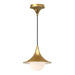 Fuji One Light Pendant Brushed Gold/Opal Matte Glass-Pendants-Alora-Lighting Design Store