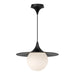 Fuji One Light Pendant Matte Black/Opal Matte Glass-Pendants-Alora-Lighting Design Store