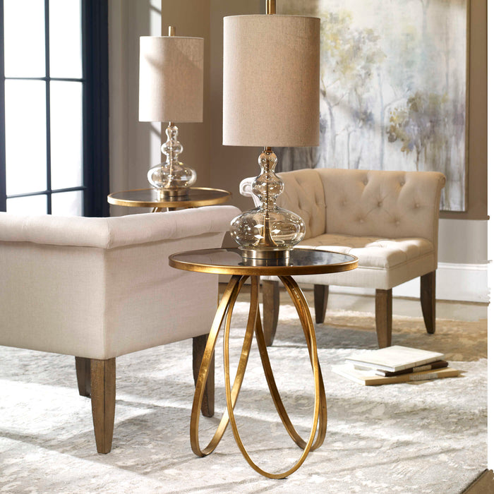 Montrez Accent Table Gold Leaf-Furniture-Uttermost-Lighting Design Store