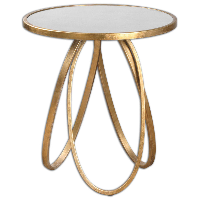 Montrez Accent Table Gold Leaf-Furniture-Uttermost-Lighting Design Store