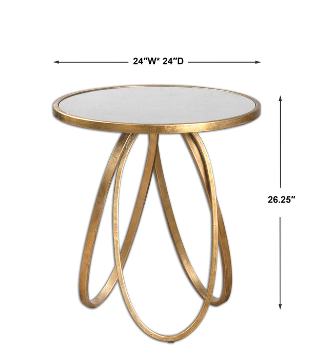 Montrez Accent Table Gold Leaf-Furniture-Uttermost-Lighting Design Store