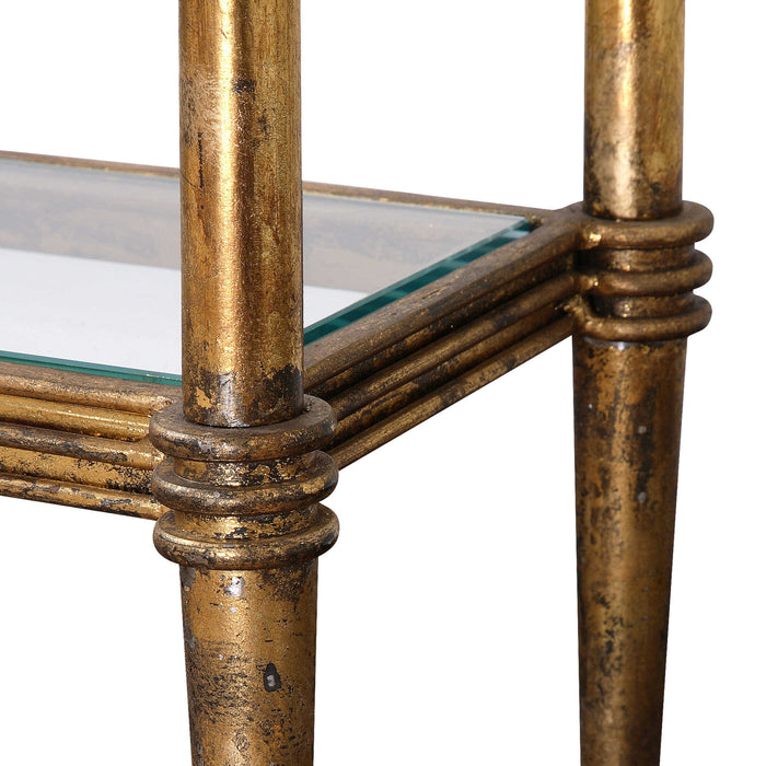 Elenio Console Table Gold Leafed-Furniture-Uttermost-Lighting Design Store