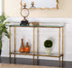Elenio Console Table Gold Leafed-Furniture-Uttermost-Lighting Design Store