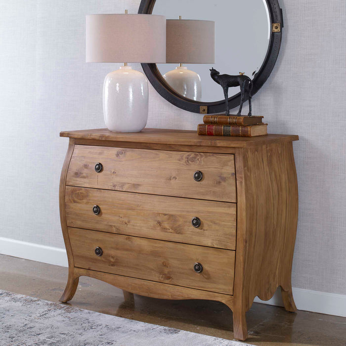 Gavorrano Foyer Chest Burnished Pine w/Gray Wash-Furniture-Uttermost-Lighting Design Store