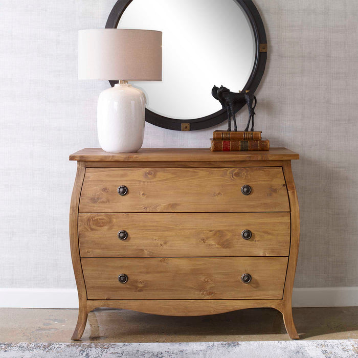 Gavorrano Foyer Chest Burnished Pine w/Gray Wash-Furniture-Uttermost-Lighting Design Store