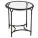 Samson Side Table Black w/ Silver-Furniture-Uttermost-Lighting Design Store