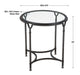 Samson Side Table Black w/ Silver-Furniture-Uttermost-Lighting Design Store