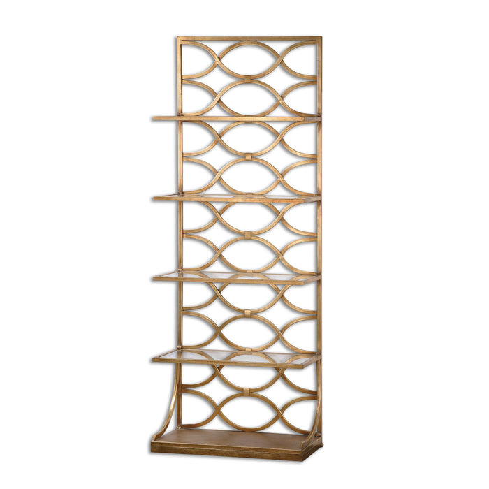 Lashaya Etagere Gold Leaf-Furniture-Uttermost-Lighting Design Store