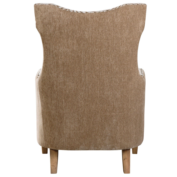 Kiango Arm Chair Stripes In Light, Airy Neutrals-Furniture-Uttermost-Lighting Design Store