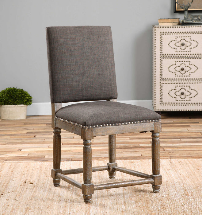 Laurens Accent Chair Weathered Gray-Furniture-Uttermost-Lighting Design Store