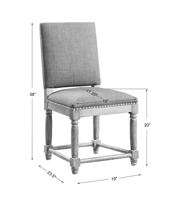Laurens Accent Chair Weathered Gray-Furniture-Uttermost-Lighting Design Store