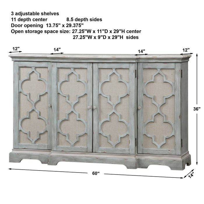 Sophie Cabinet Grey w/Ivory-Furniture-Uttermost-Lighting Design Store