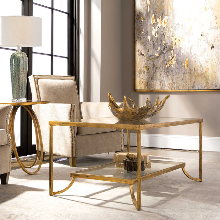 Katina Coffee Table Antique Gold-Furniture-Uttermost-Lighting Design Store