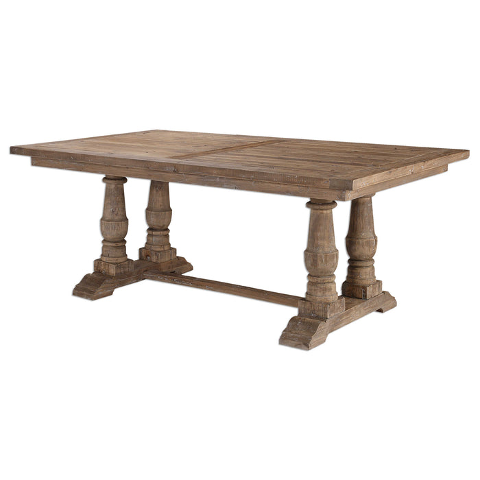 Stratford Dining Table Gray-Furniture-Uttermost-Lighting Design Store