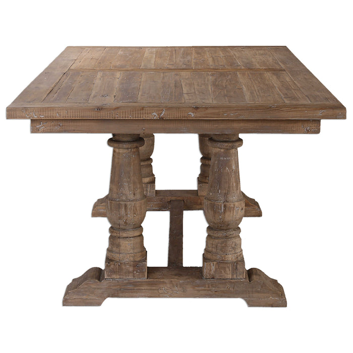 Stratford Dining Table Gray-Furniture-Uttermost-Lighting Design Store