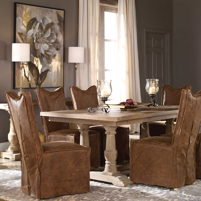 Stratford Dining Table Gray-Furniture-Uttermost-Lighting Design Store