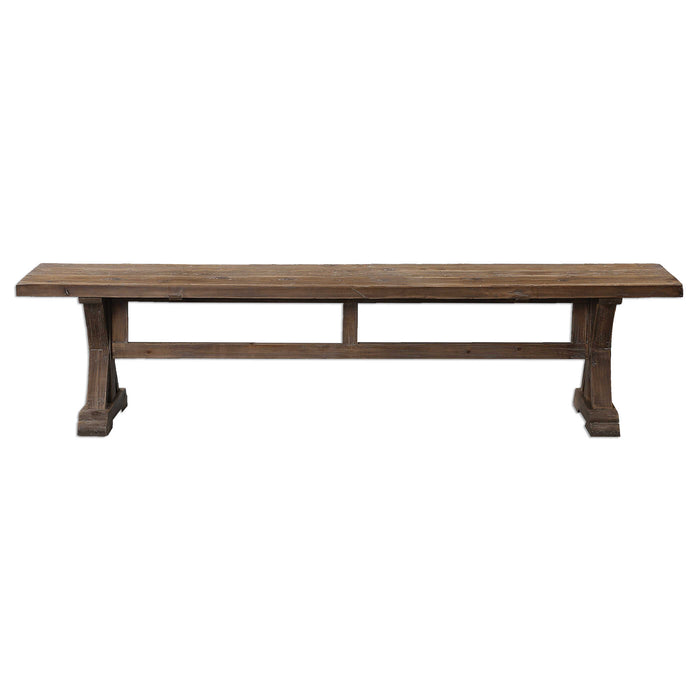 Stratford Bench Distressed Patina-Furniture-Uttermost-Lighting Design Store
