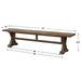 Stratford Bench Distressed Patina-Furniture-Uttermost-Lighting Design Store