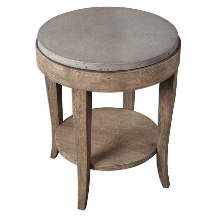 Deka Accent Table Brown Glazed Natural-Furniture-Uttermost-Lighting Design Store