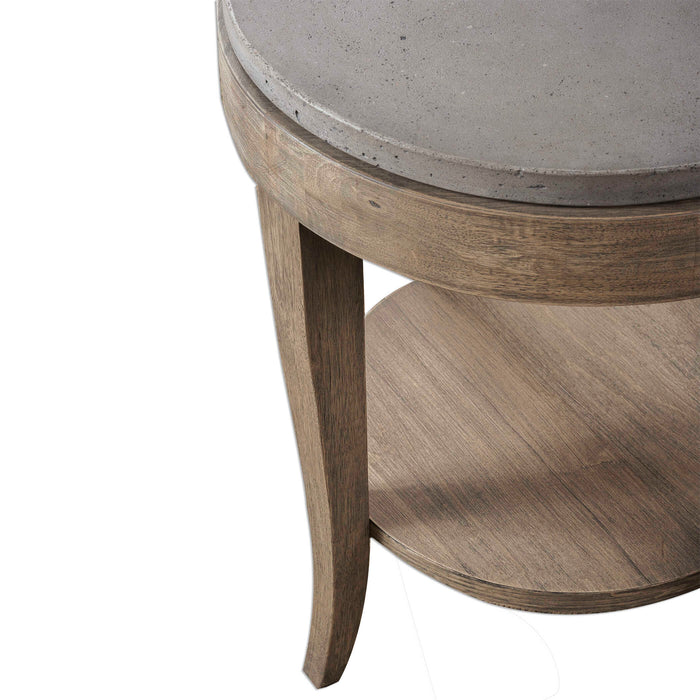 Deka Accent Table Brown Glazed Natural-Furniture-Uttermost-Lighting Design Store