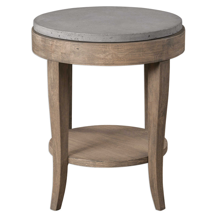 Deka Accent Table Brown Glazed Natural-Furniture-Uttermost-Lighting Design Store