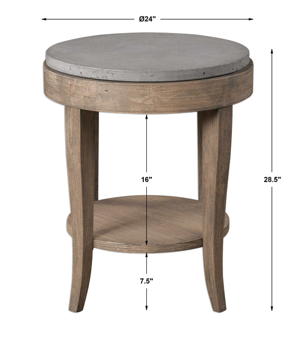 Deka Accent Table Brown Glazed Natural-Furniture-Uttermost-Lighting Design Store