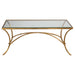 Alayna Coffee Table Antiqued Gold Leaf-Furniture-Uttermost-Lighting Design Store