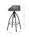 Kairu Bar Stool Gray Glazed-Furniture-Uttermost-Lighting Design Store