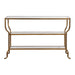 Deline Console Table Antiqued Gold-Furniture-Uttermost-Lighting Design Store