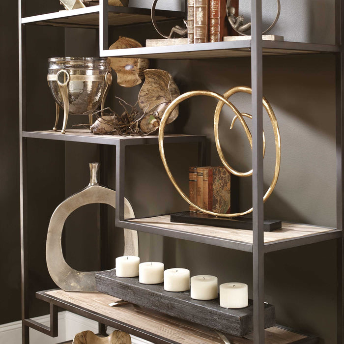 Sherwin Etagere Aged Black-Furniture-Uttermost-Lighting Design Store