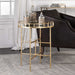 Tilly Accent Table Bright Gold Leaf-Furniture-Uttermost-Lighting Design Store