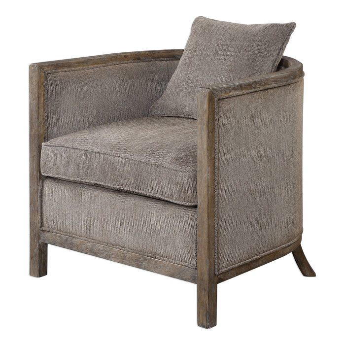 Viaggio Accent Chair Gray-Furniture-Uttermost-Lighting Design Store