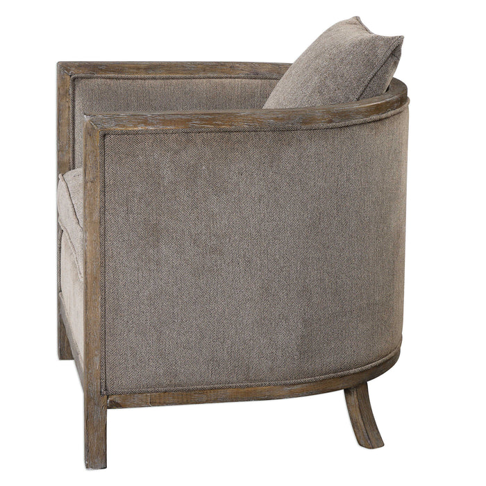 Viaggio Accent Chair Gray-Furniture-Uttermost-Lighting Design Store