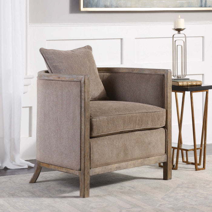 Viaggio Accent Chair Gray-Furniture-Uttermost-Lighting Design Store