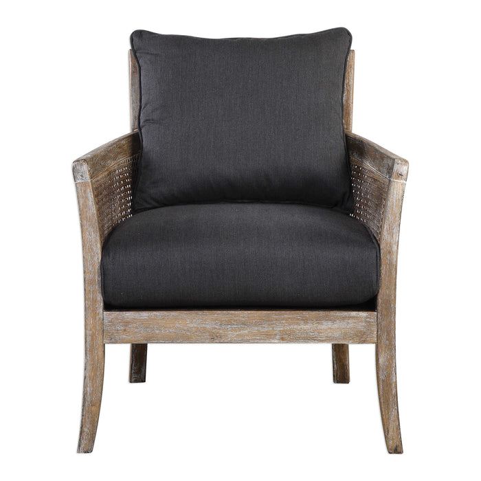 Encore Arm Chair Dark Gray-Furniture-Uttermost-Lighting Design Store