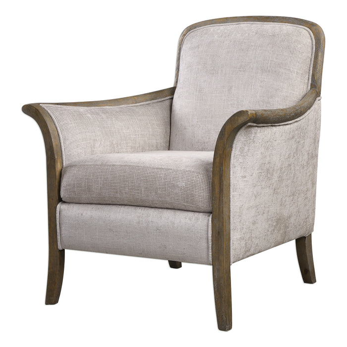 Brittoney Arm Chair Pecan-Furniture-Uttermost-Lighting Design Store