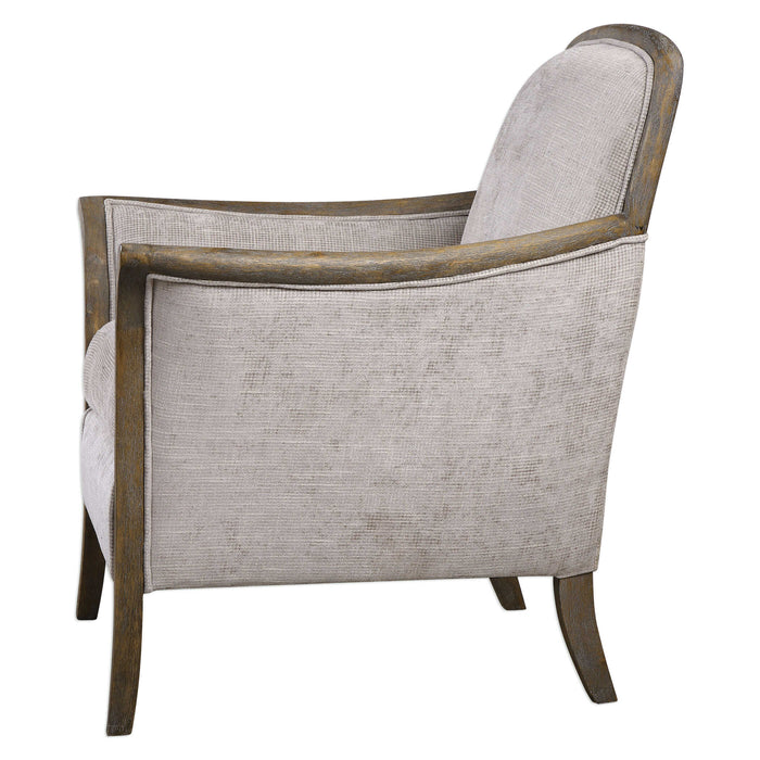 Brittoney Arm Chair Pecan-Furniture-Uttermost-Lighting Design Store