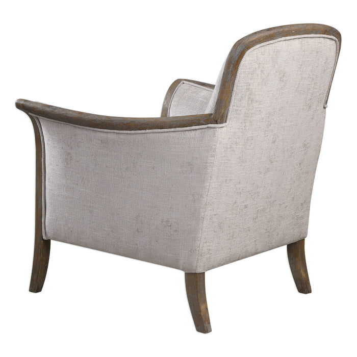 Brittoney Arm Chair Pecan-Furniture-Uttermost-Lighting Design Store