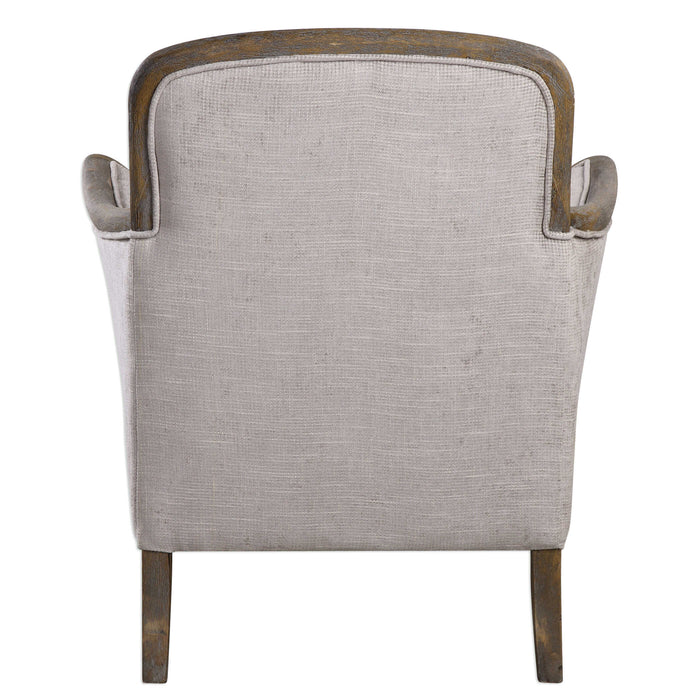 Brittoney Arm Chair Pecan-Furniture-Uttermost-Lighting Design Store
