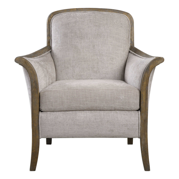 Brittoney Arm Chair Pecan-Furniture-Uttermost-Lighting Design Store