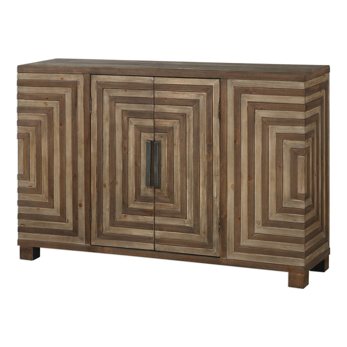 Layton Console Cabinet Rustic Two Toned-Furniture-Uttermost-Lighting Design Store