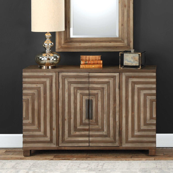 Layton Console Cabinet Rustic Two Toned-Furniture-Uttermost-Lighting Design Store